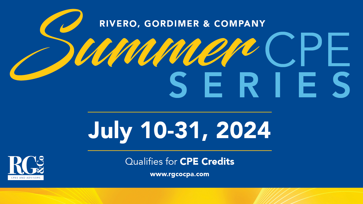 Accounting Summer CPE Series